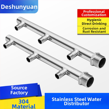 Rozdelovač vody, 304 nerezová oceľ, montáž socket, 15 mm priemer potrubia, 0–100°C