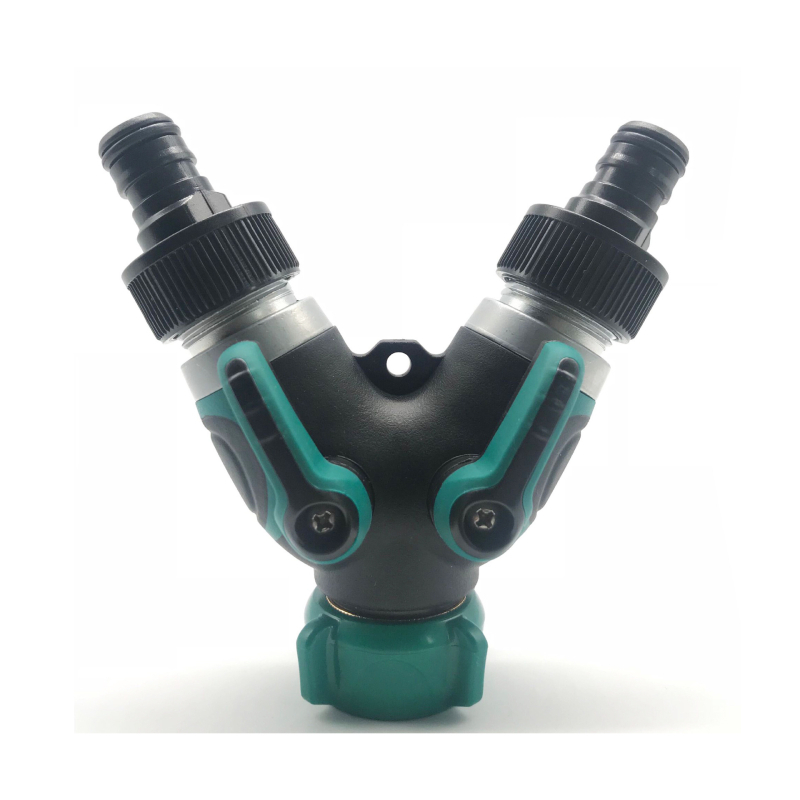 Y-típusú kettős áramlású golyóscsap kerthez, cinkötvözetből