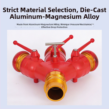 Hidrant de incendiu, O intrare – Trei ieșiri, Presiune înaltă, Ușor, Aliaj aluminiu-magnéziu, Model FIII80/65