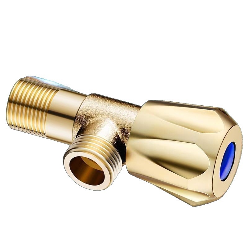 Teljes réz szögcsap, falra szerelhető, univerzális használat, modern minimalist stílus (Modell: Full Copper Angle Valve; Anyag: Réz; Szerelés: Falra; Használat: Univerzális)