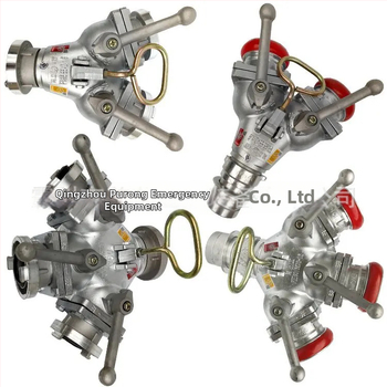 Purong Pr-fsq-3 Разклонител за пожарен маркуч с регулируемо водно налягане, три изхода, код на продукта Pr-xf