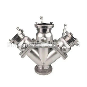 Purong Pr-fsq-3 Разклонител за пожарен маркуч с регулируемо водно налягане, три изхода, код на продукта Pr-xf