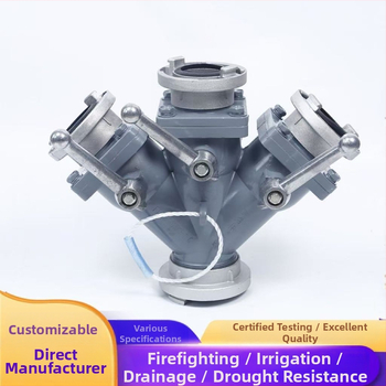 Противопожарен водоразпределител, с вътрешно закопчване, модел с два и три изхода, бързо свързване, антиутечка