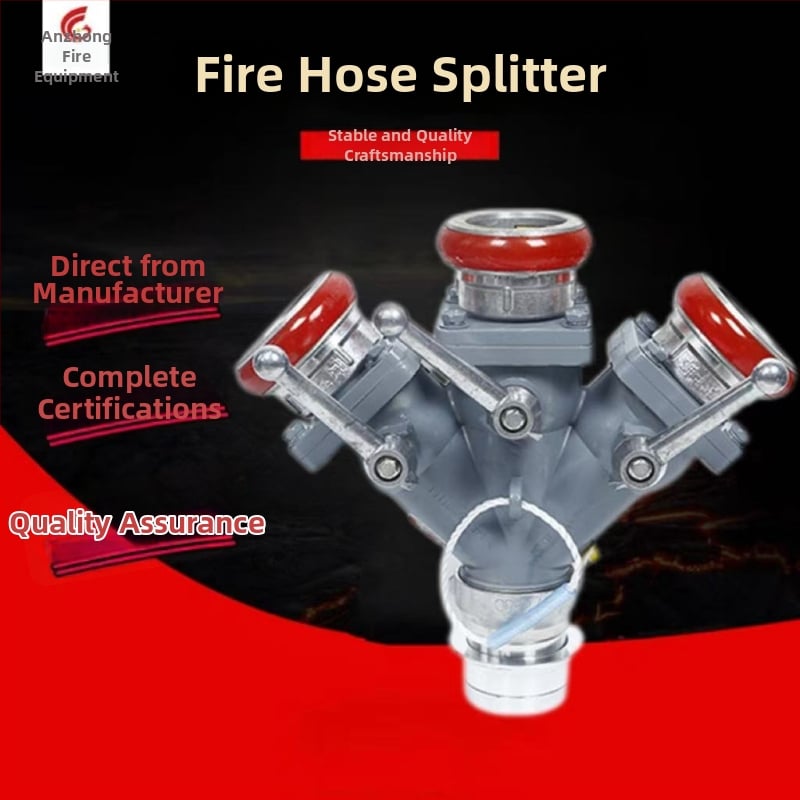 Противопожарен водоразпределител, с вътрешно закопчване, модел с два и три изхода, бързо свързване, антиутечка