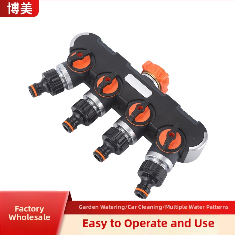 Štvorcestný vodovodný spoj s vonkajším závitom, Európsky štandard, pre zavlažovanie, model 85003-2, BSP 3/4