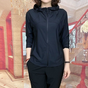 Ženska kapuljačasta odjeća s UV zaštitom — brzo se suši, poliester, za ljetne aktivnosti na otvorenom