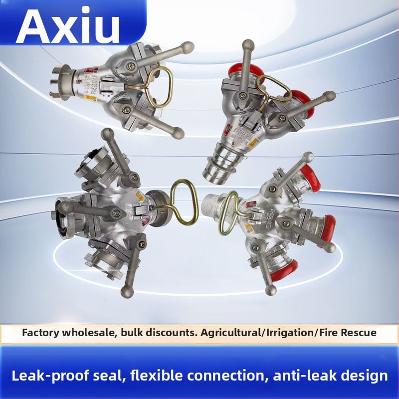Distribuitor de furtun pentru pompieri, cu trei ieșiri și conexiune rapidă — Axis 15432