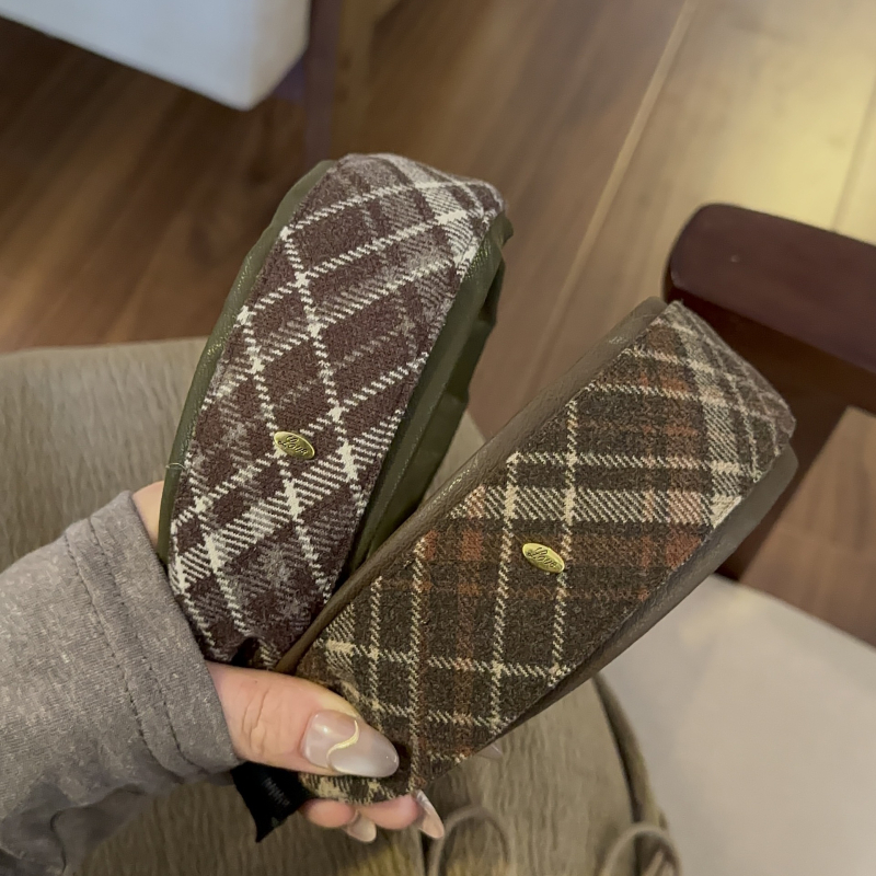 Széles hajpánt karok mintázattal, INS-stílus, kézzel készült, kevert anyagok, személyre szabott trend, nőknek