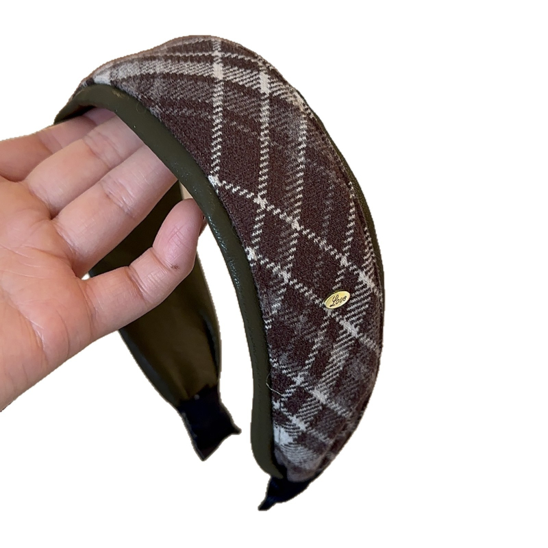 Széles hajpánt karok mintázattal, INS-stílus, kézzel készült, kevert anyagok, személyre szabott trend, nőknek