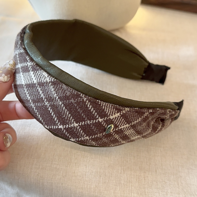 Széles hajpánt karok mintázattal, INS-stílus, kézzel készült, kevert anyagok, személyre szabott trend, nőknek