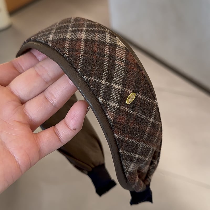 Széles hajpánt karok mintázattal, INS-stílus, kézzel készült, kevert anyagok, személyre szabott trend, nőknek