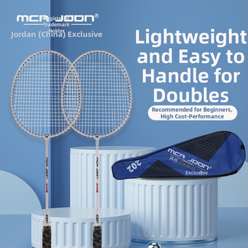Μπατμίντον ρακέτα από κράμα με μεγάλο κεφάλι, διπλή συσκευασία, βάρος 95-100 g, λαβή G4, πλευρικό χτύπημα, ανθεκτική για αρχάριους