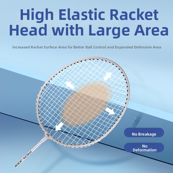 Μπατμίντον ρακέτα από κράμα με μεγάλο κεφάλι, διπλή συσκευασία, βάρος 95-100 g, λαβή G4, πλευρικό χτύπημα, ανθεκτική για αρχάριους