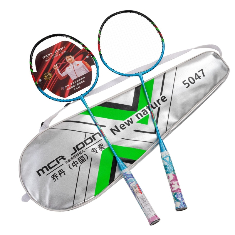 Μπατμίντον ρακέτα από κράμα με μεγάλο κεφάλι, διπλή συσκευασία, βάρος 95-100 g, λαβή G4, πλευρικό χτύπημα, ανθεκτική για αρχάριους