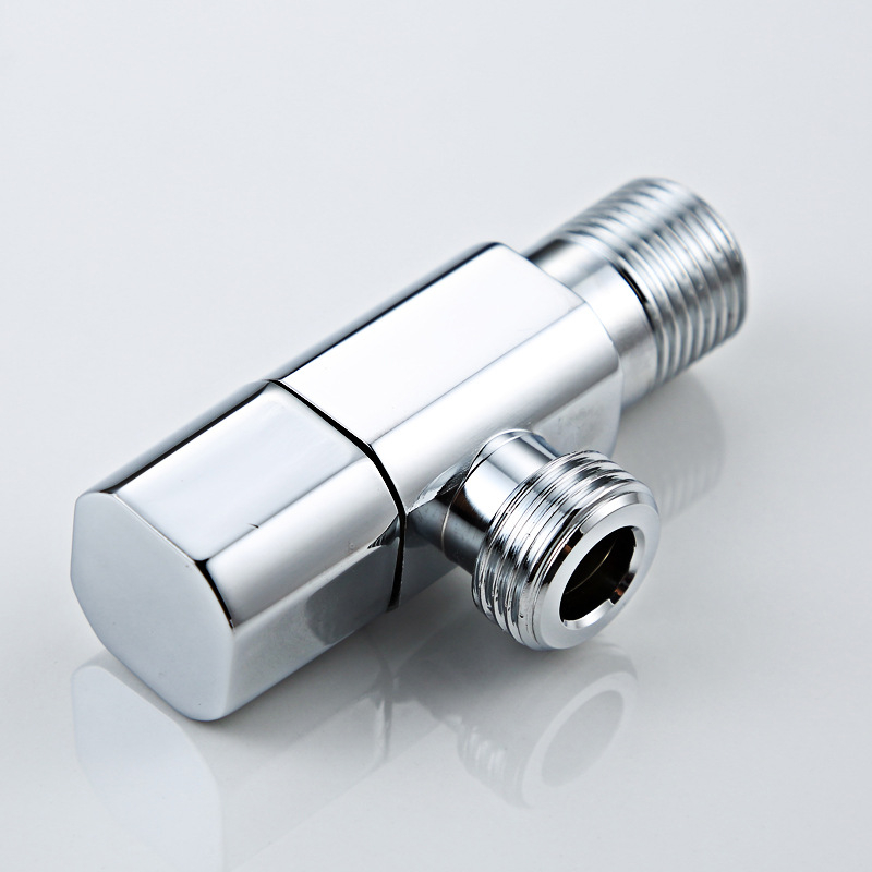 Mosadzny štvorcový a trojuholníkový uzatvárací ventil, zabudovaný do steny, prevádzkový tlak 0,8–1,2 MPa, Ø15 mm, model JY-63102