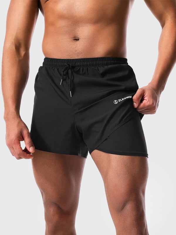 Мъжки плувни шорти – бързосъхнещи, едноцветен модел (96% полиестер + 4% еластан; подплата: 95% полиестер + 5% еластан; тегло: 200 g; стил: briefs)