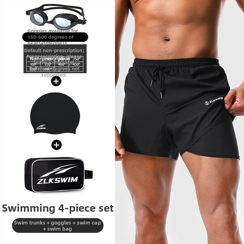 Мъжки плувни шорти – бързосъхнещи, едноцветен модел (96% полиестер + 4% еластан; подплата: 95% полиестер + 5% еластан; тегло: 200 g; стил: briefs)