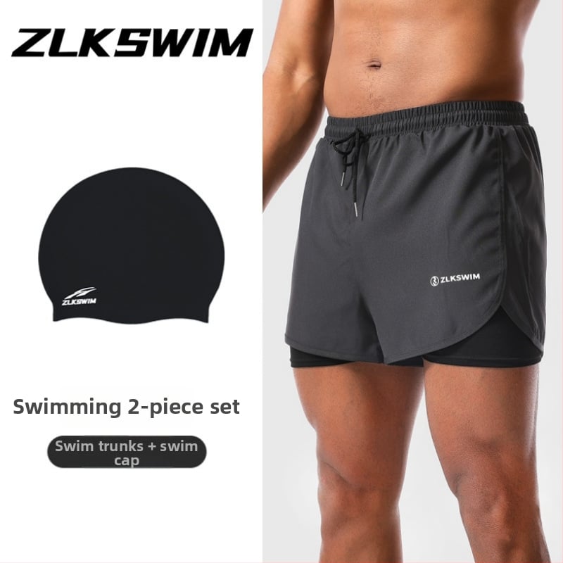 Мъжки плувни шорти – бързосъхнещи, едноцветен модел (96% полиестер + 4% еластан; подплата: 95% полиестер + 5% еластан; тегло: 200 g; стил: briefs)