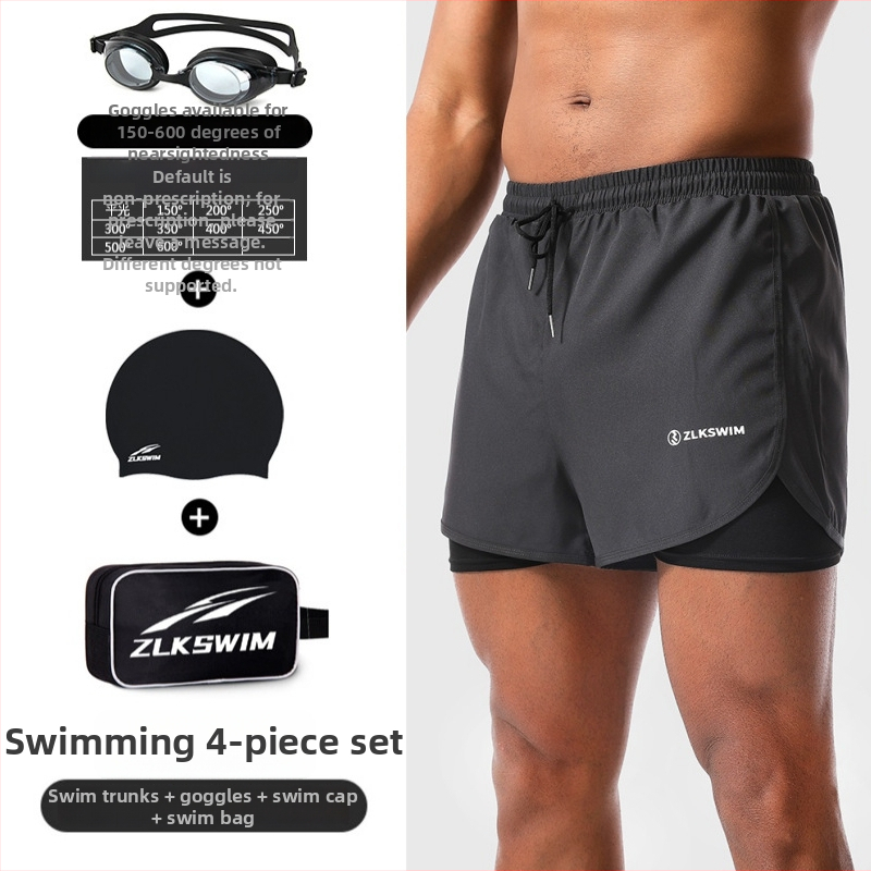 Мъжки плувни шорти – бързосъхнещи, едноцветен модел (96% полиестер + 4% еластан; подплата: 95% полиестер + 5% еластан; тегло: 200 g; стил: briefs)