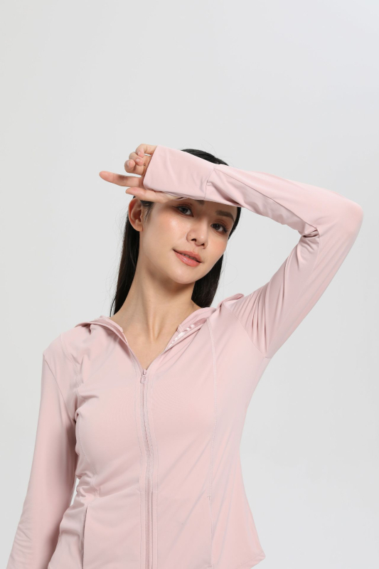 Jachetă de protecție UV pentru femei, cu glugă, din nailon, uscare rapidă, respirabilă, UPF50+, ușoară, pentru vară și toamnă