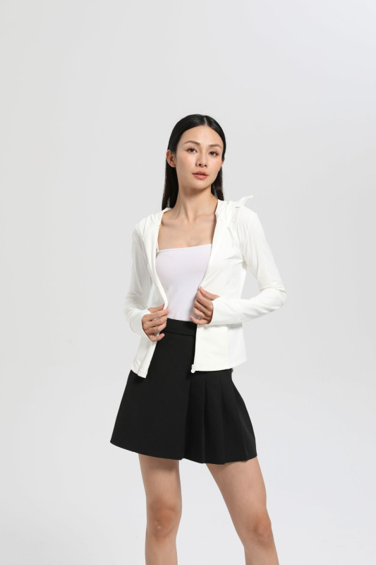 Jachetă de protecție UV pentru femei, cu glugă, din nailon, uscare rapidă, respirabilă, UPF50+, ușoară, pentru vară și toamnă