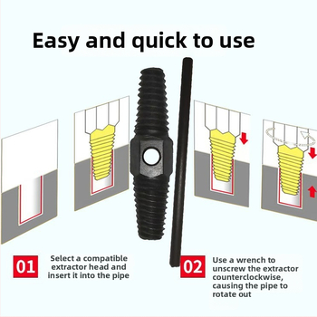 Διπλής κεφαλής εξαγωγέας νημάτων και αφαίρεσης σωλήνων για οικιακή και βιομηχανική χρήση - χειροκίνητο, χάλυβας άνθρακα, TX