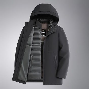 Lúdpelyhes dzseki levehető béléssel - Mitsubishi Meiya Bi külső anyag, akril rost, extravastag 501–600 g/m², hőszigetelő bélés