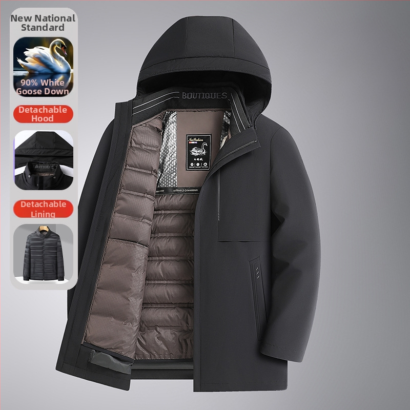 Lúdpelyhes dzseki levehető béléssel - Mitsubishi Meiya Bi külső anyag, akril rost, extravastag 501–600 g/m², hőszigetelő bélés