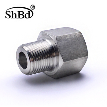 304 rozsdamentes acél egyenes adapter 1/2 belső és külső menet, DN15 magas nyomású csatlakozó víz/gáz/olaj