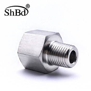 304 rozsdamentes acél egyenes adapter 1/2 belső és külső menet, DN15 magas nyomású csatlakozó víz/gáz/olaj