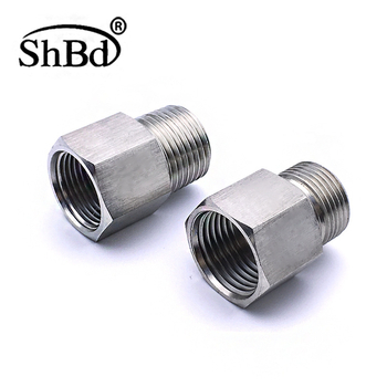 304 rozsdamentes acél egyenes adapter 1/2 belső és külső menet, DN15 magas nyomású csatlakozó víz/gáz/olaj