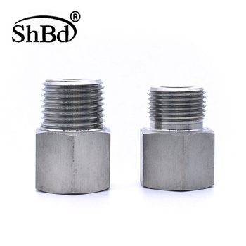 304 rozsdamentes acél egyenes adapter 1/2 belső és külső menet, DN15 magas nyomású csatlakozó víz/gáz/olaj