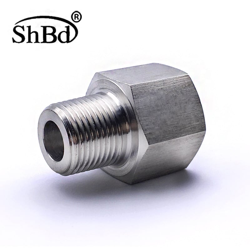 304 rozsdamentes acél egyenes adapter 1/2 belső és külső menet, DN15 magas nyomású csatlakozó víz/gáz/olaj