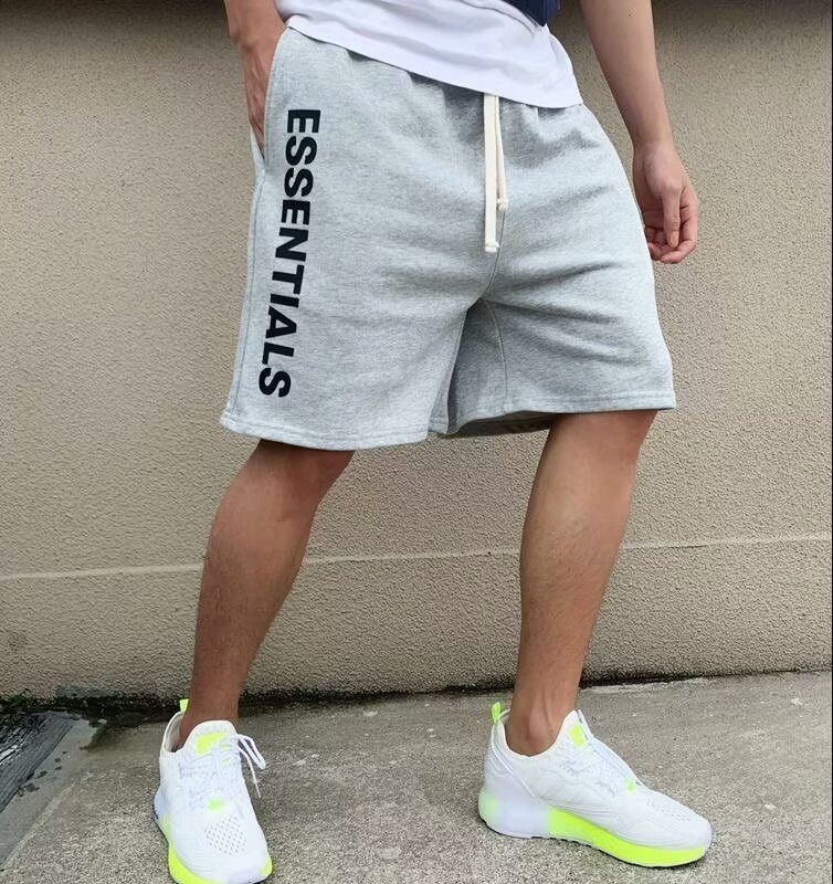 Muške ljetne šorceve, opušteni casual stil, ravni kroj, mikroelastičnost, pleteni materijal, imitacija pamuka, korejski stil, ljeto 2025
