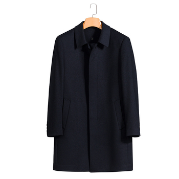 Férfiaknak szóló 100% gyapjúkabát – középhosszú, őszi-téli 2025, üzleti casual