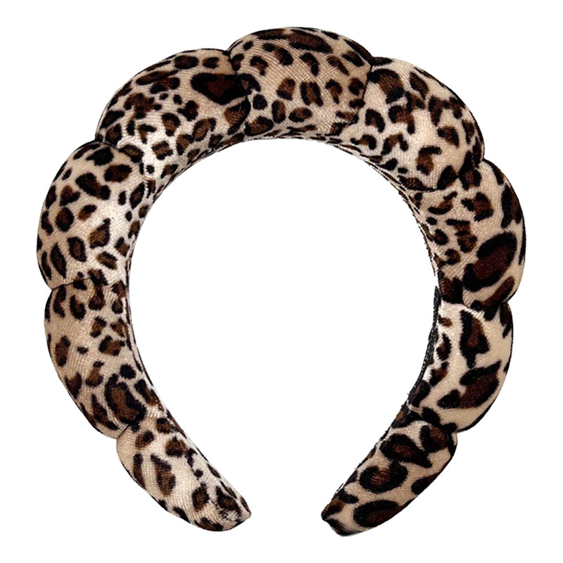 Čelenka za kosu s leopardovim uzorkom - Ručno izrađeni platneni dodatak za glavu za žene (Materijal: Tkanina; Postupak: Ručna izrada; Stil: Ins wind; Klasifikacija stila: Fresh and Sweet; Kategorija: Headwear; Sezona: Zima 2023)