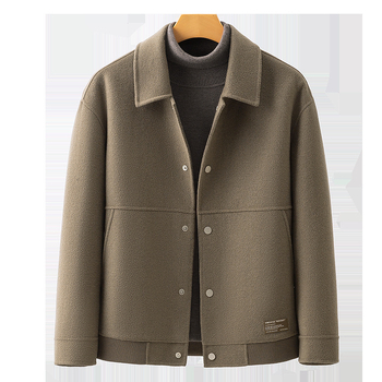 Férfi kabát gyapjú-poliészter keverékből, karcsúsított szabás, egyrészes záródású, 70% gyapjú, 30% poliészter, poliészter bélés