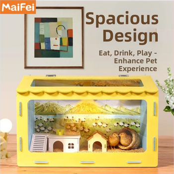 Cușcă panoramică pentru hamster cu cuib detașabil și sigur — adăpost pentru toate anotimpurile pentru animale de companie mici; origine Yiwu; material: Altul; marcă: Altul