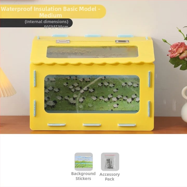 Cușcă panoramică pentru hamster cu cuib detașabil și sigur — adăpost pentru toate anotimpurile pentru animale de companie mici; origine Yiwu; material: Altul; marcă: Altul