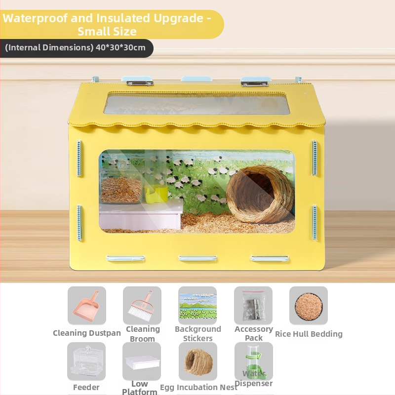 Cușcă panoramică pentru hamster cu cuib detașabil și sigur — adăpost pentru toate anotimpurile pentru animale de companie mici; origine Yiwu; material: Altul; marcă: Altul