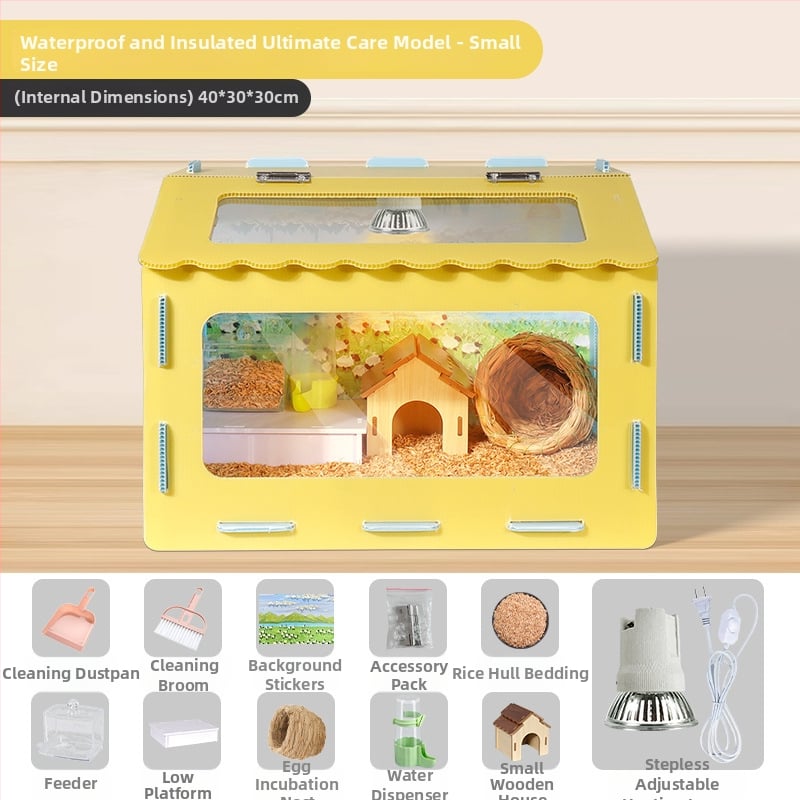 Cușcă panoramică pentru hamster cu cuib detașabil și sigur — adăpost pentru toate anotimpurile pentru animale de companie mici; origine Yiwu; material: Altul; marcă: Altul