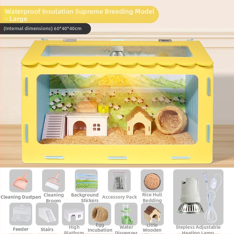 Cușcă panoramică pentru hamster cu cuib detașabil și sigur — adăpost pentru toate anotimpurile pentru animale de companie mici; origine Yiwu; material: Altul; marcă: Altul