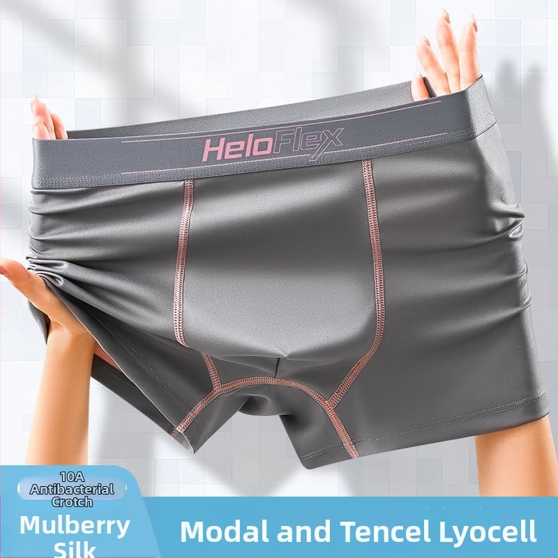 Boxeri pentru bărbați fără cusături din Modal (50–70%), cu căptușeală Lyocell, respirabili, uscare rapidă
