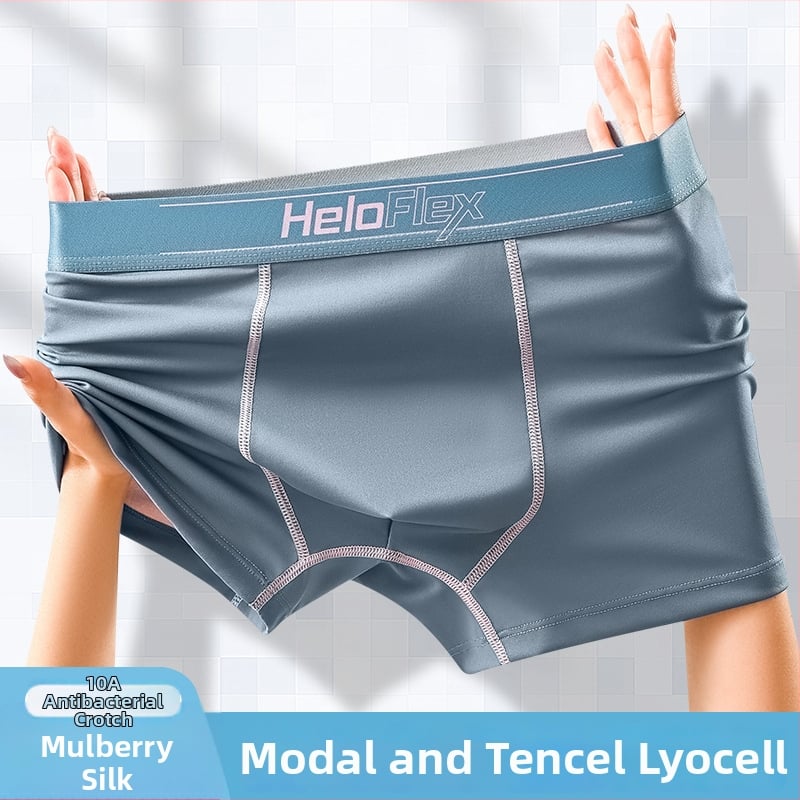 Boxeri pentru bărbați fără cusături din Modal (50–70%), cu căptușeală Lyocell, respirabili, uscare rapidă