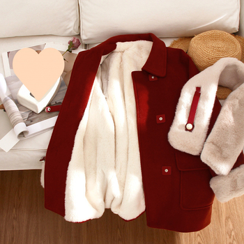 Γυναικείο παλτό από ακρυλικό μαλλί, φαρδιά γραμμή, μακρύ μήκος, γιακά polo, μακριά μανίκια, κούμπωμα με ένα κουμπί