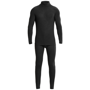 Muški termo komplet donjeg rublja s visokim ovratnikom, akrilna tkanina, dvostruka debljina, flis podstava, dugih rukava
