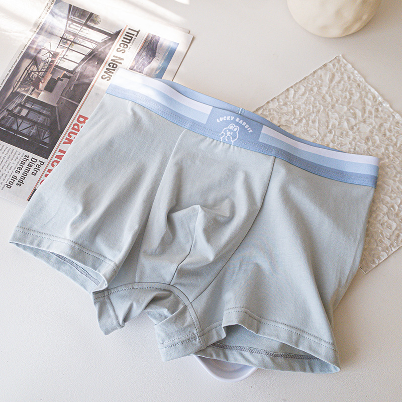 Boxeri bărbați talie medie, imprimeu iepuraș cartoon, modal, respirabili