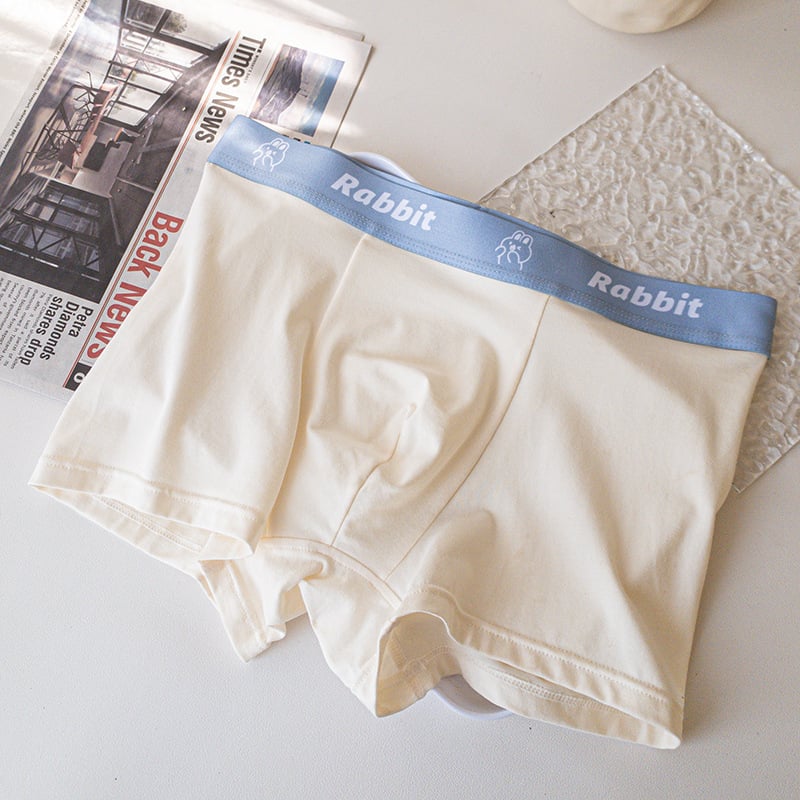 Boxeri bărbați talie medie, imprimeu iepuraș cartoon, modal, respirabili