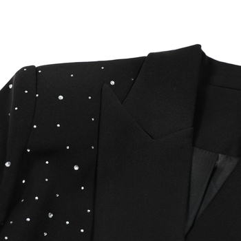 Slim-fit blejzer s perlicama od spandeksa, dugi rukavi, ovratnik sakoa