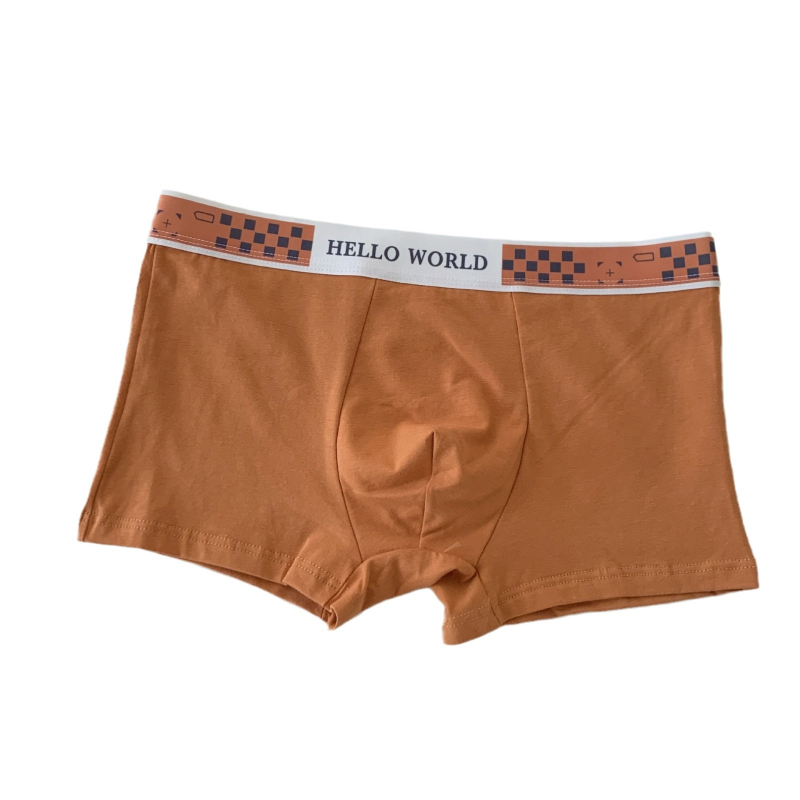 Boxeri bărbătești din bumbac, antibacterieni, talie medie, respirabili, tricotate — 90–95% bumbac, căptușeală în zona inghinală 100% bumbac